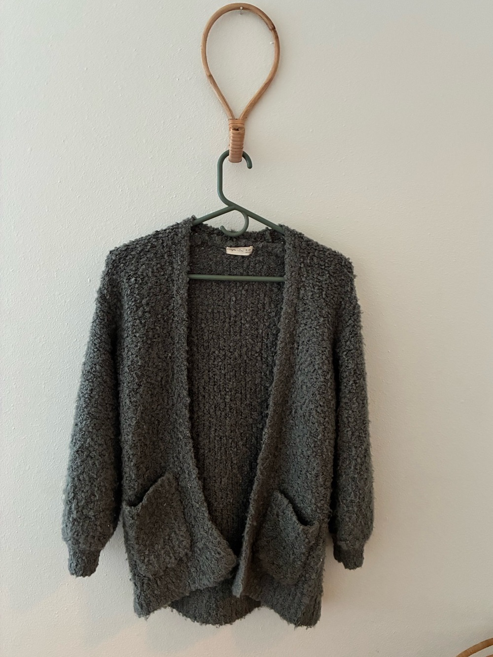 Girl’s Rylee + Cru Cozy Cardigan in Charcoal